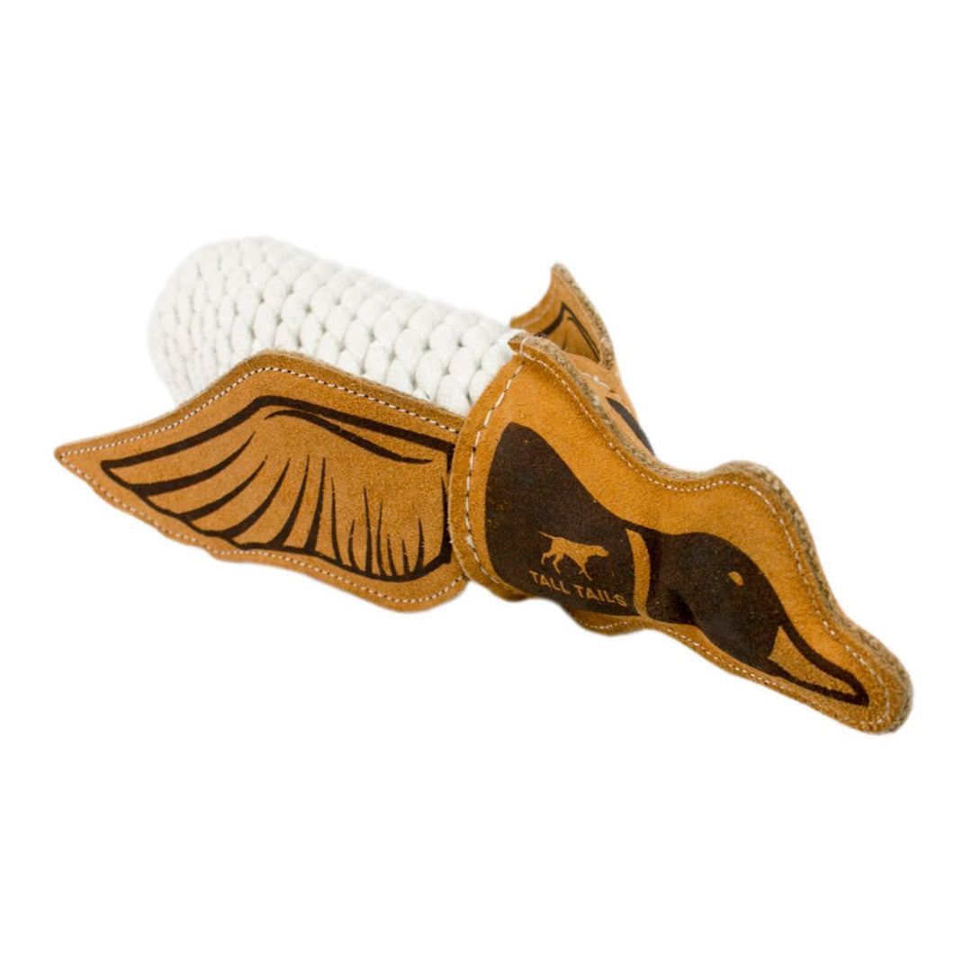 Leather Crunch Duck Dog Toy