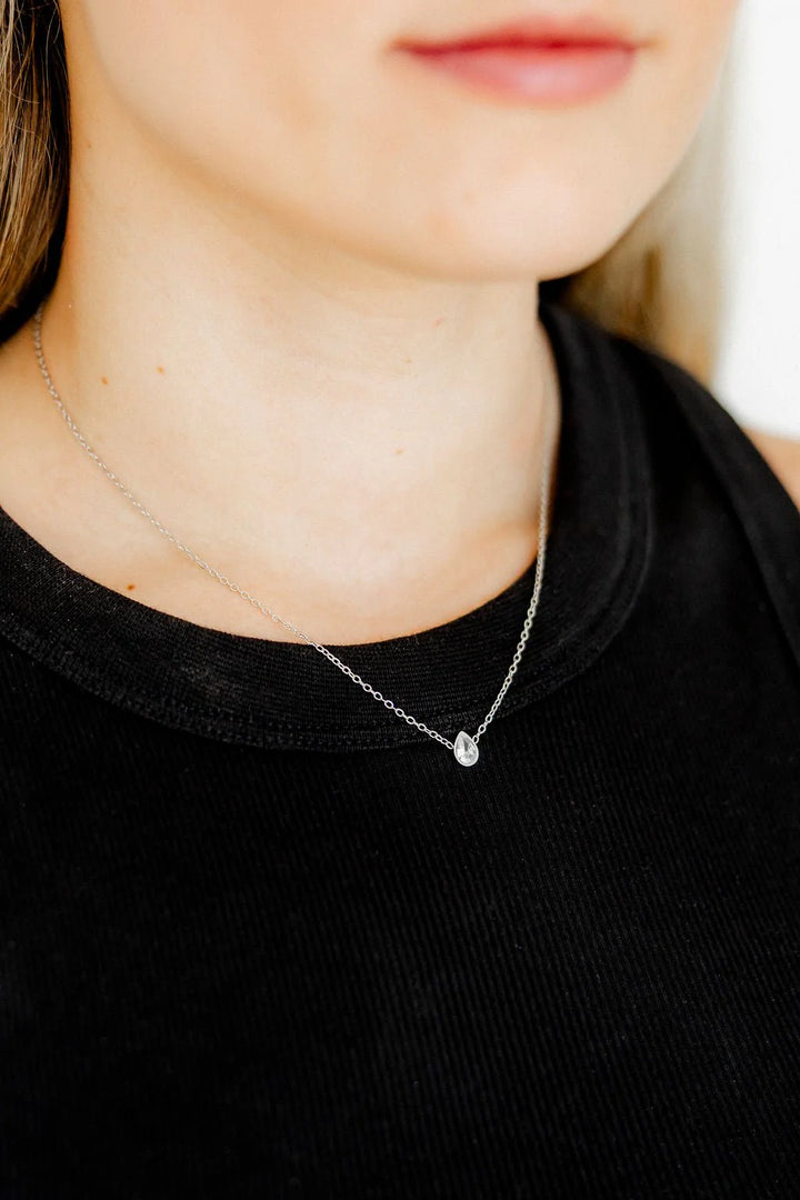 Paloma Silver Pear Drop Necklace