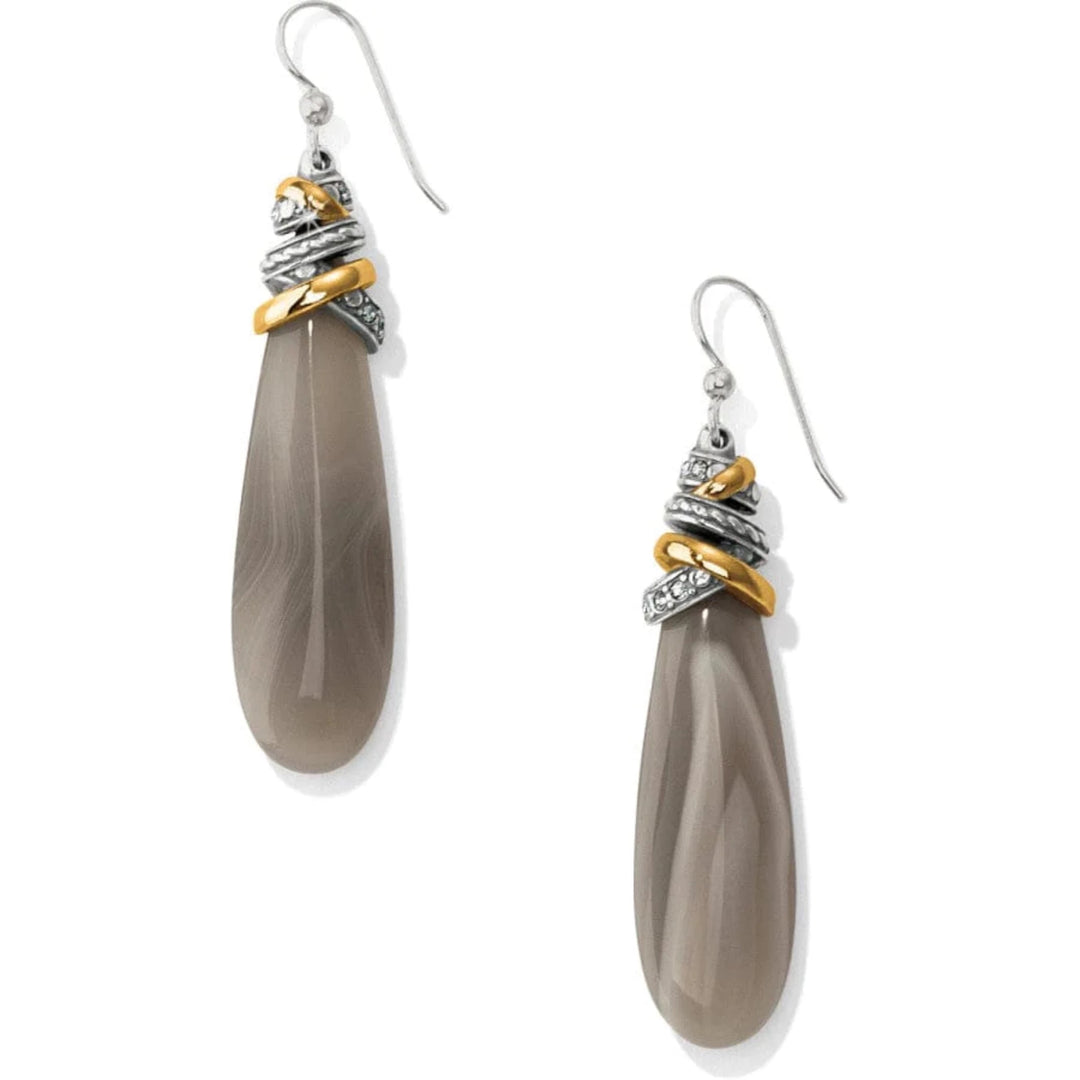 Brighton - Neptune's Rings Pyramid Banded Agate French Wire Earrings