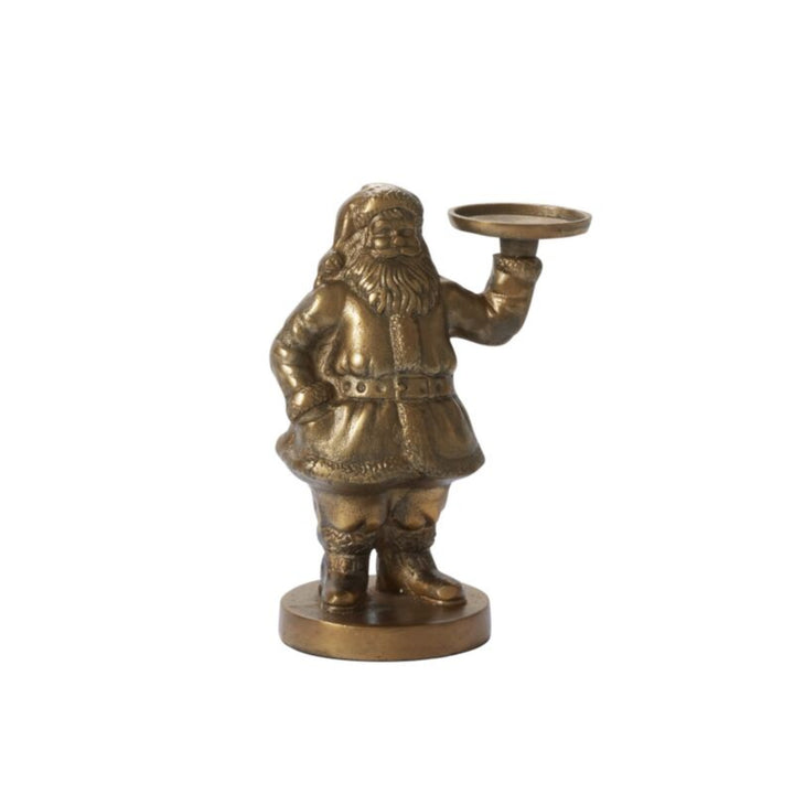 Golden Saint Nick Candle Holder