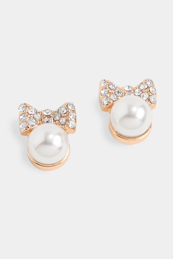 Bow Pearl Studs