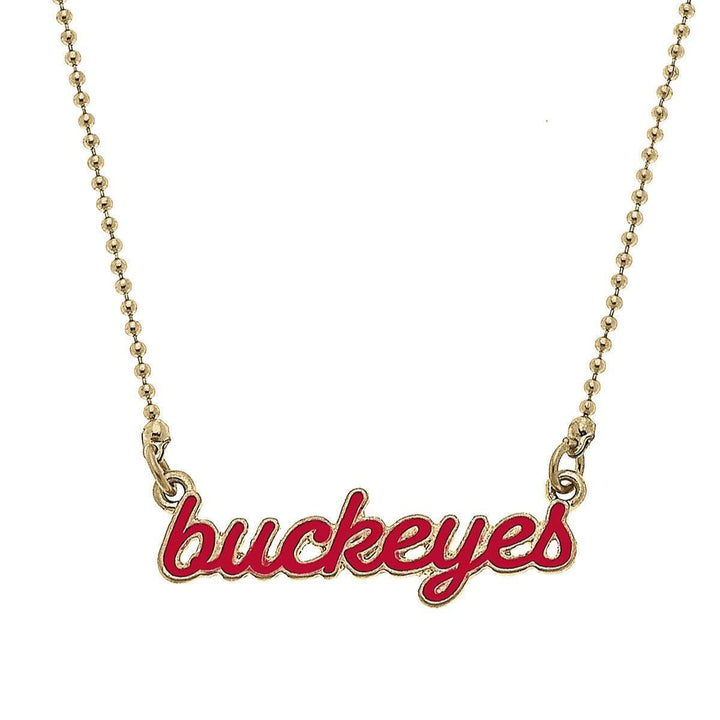 Ohio State Buckeyes Script Necklace