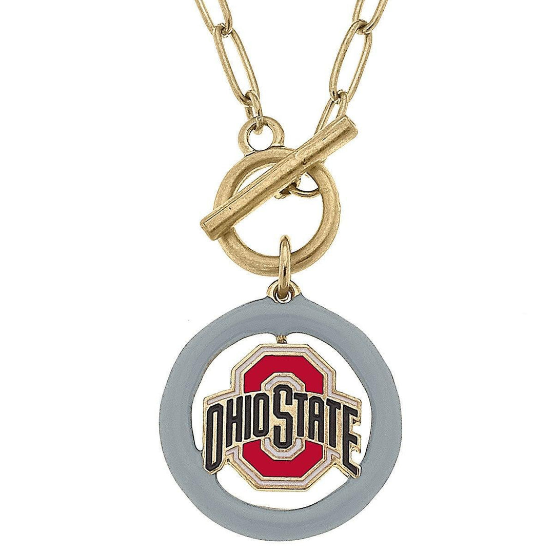 Ohio State Buckeyes Logo T-Bar Necklace