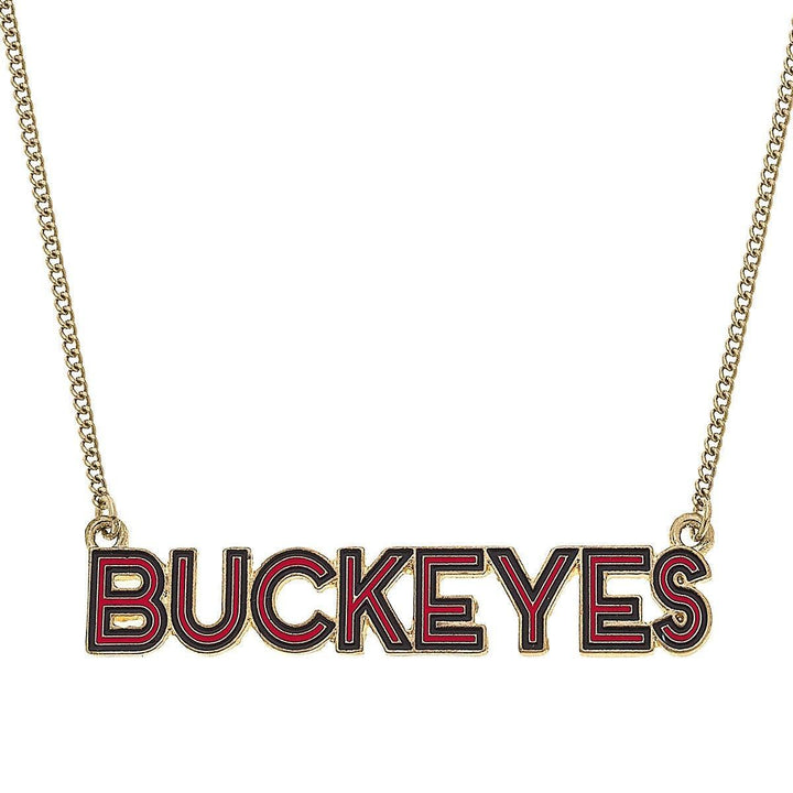 Ohio State Buckeyes Outline Necklace