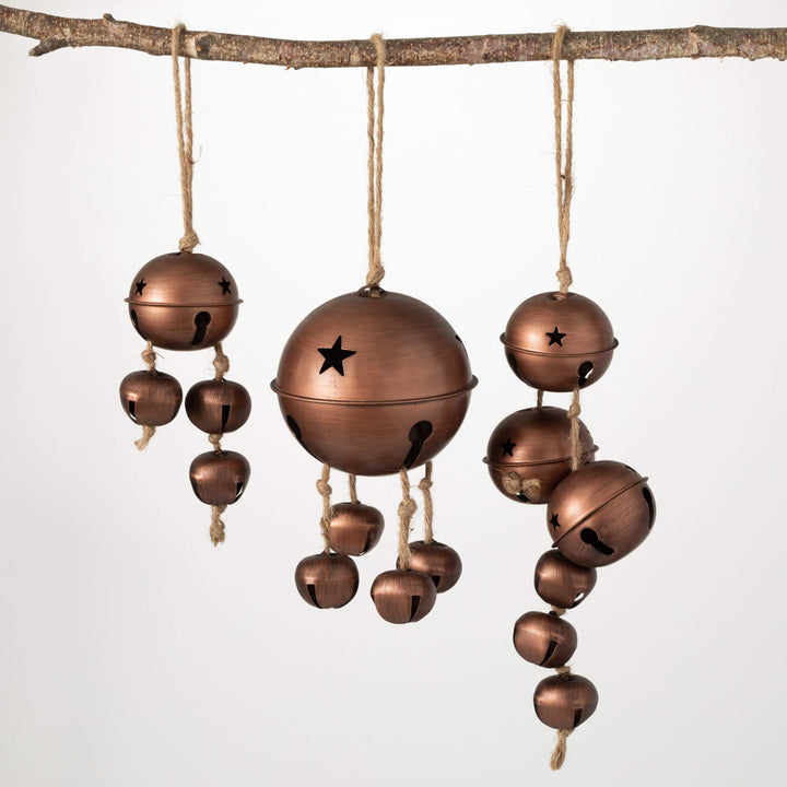 Brown Metal Jingle Bell Ornament