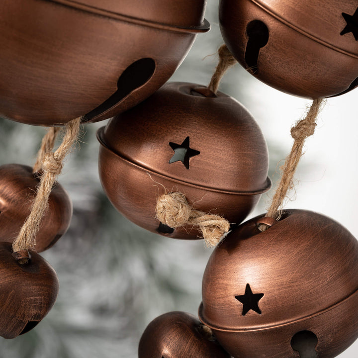 Brown Metal Jingle Bell Ornament