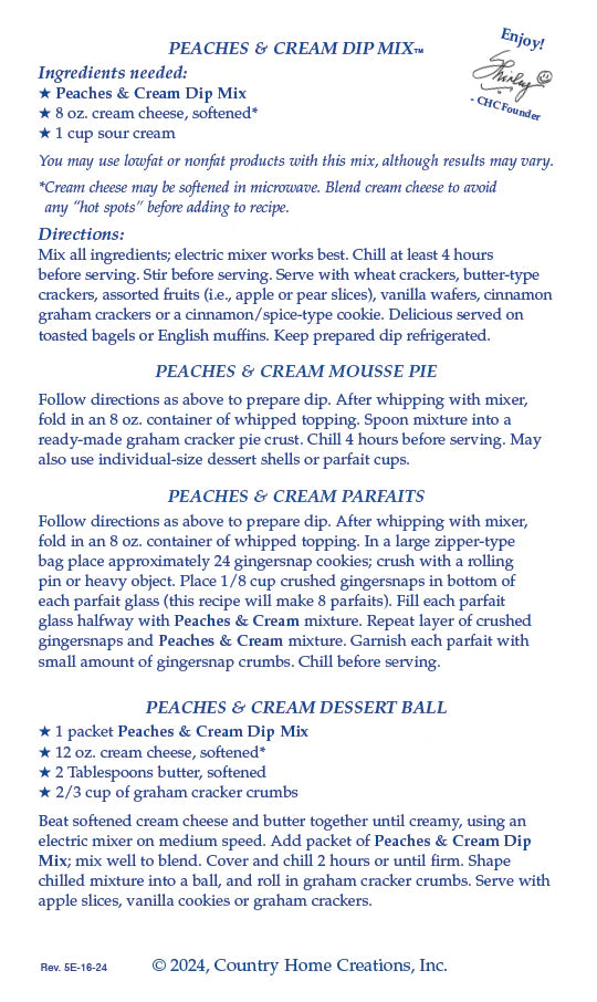 No Bake Southern Peach Cheesecake Mix