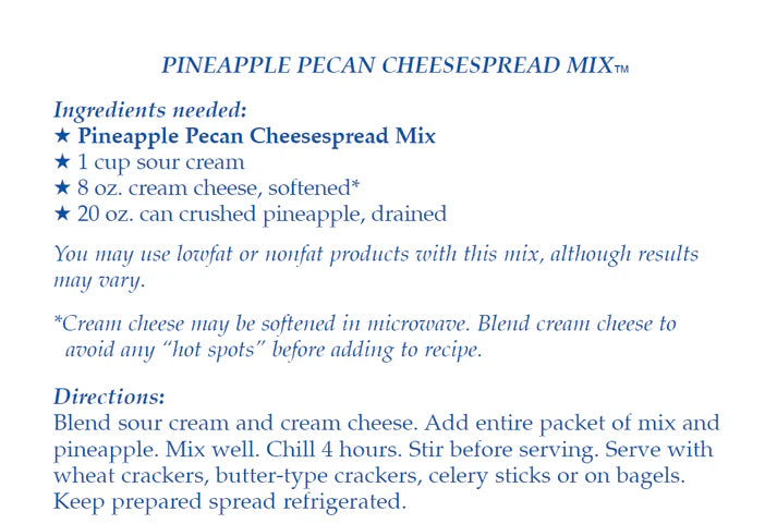 Pineapple Pecan Cheesepread Mix