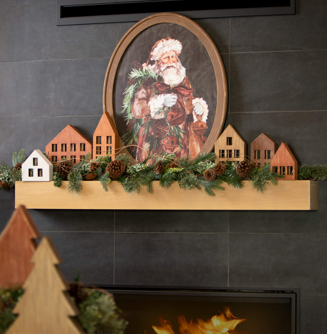 Santa Jingle Oval Wall Decor - Local Pickup