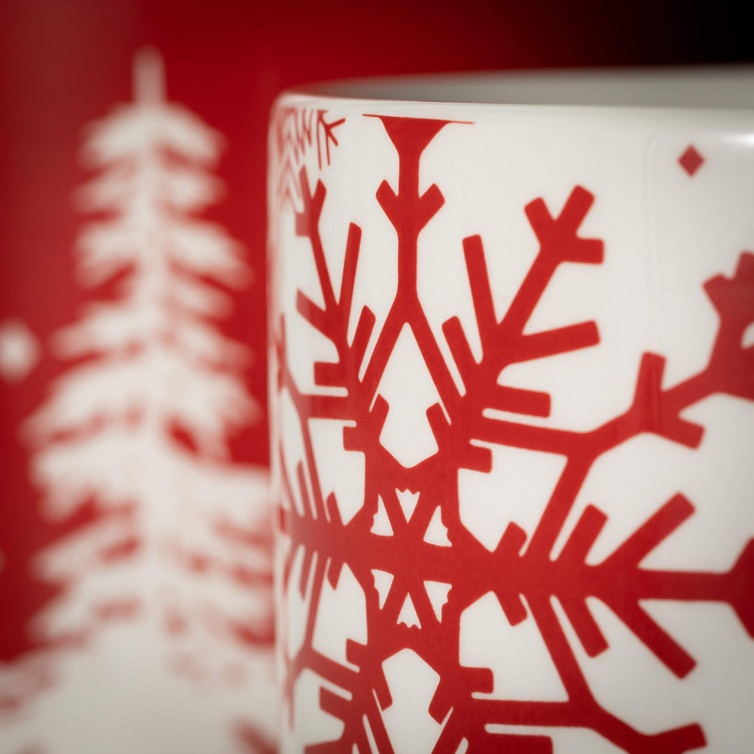 Red & White Winter Planter