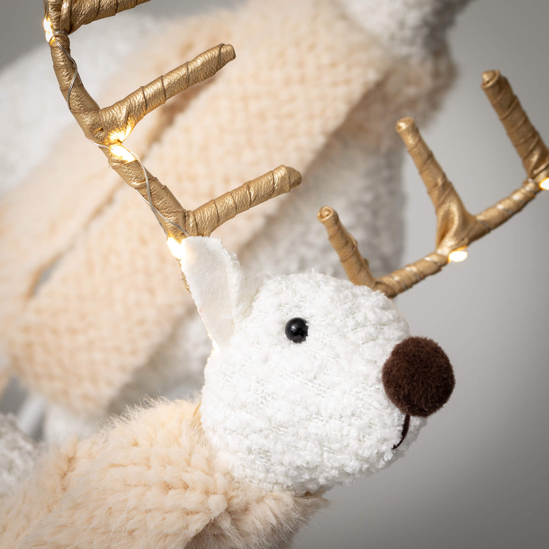 Plush Light Up Winter Reindeer Figurine