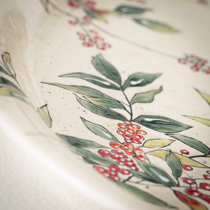 Water Color Holly Berry Platter