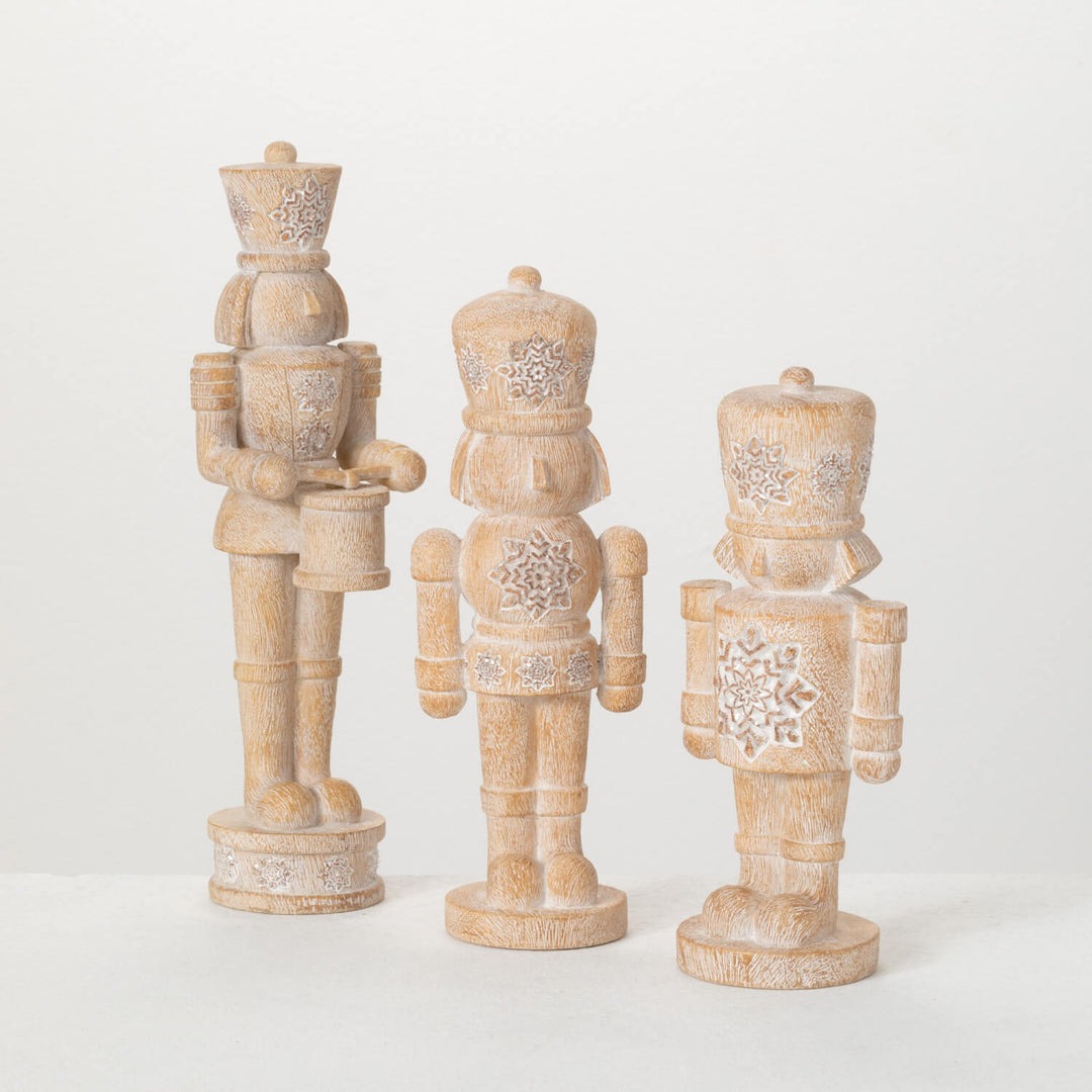 Whitewashed Nutcracker Figurine