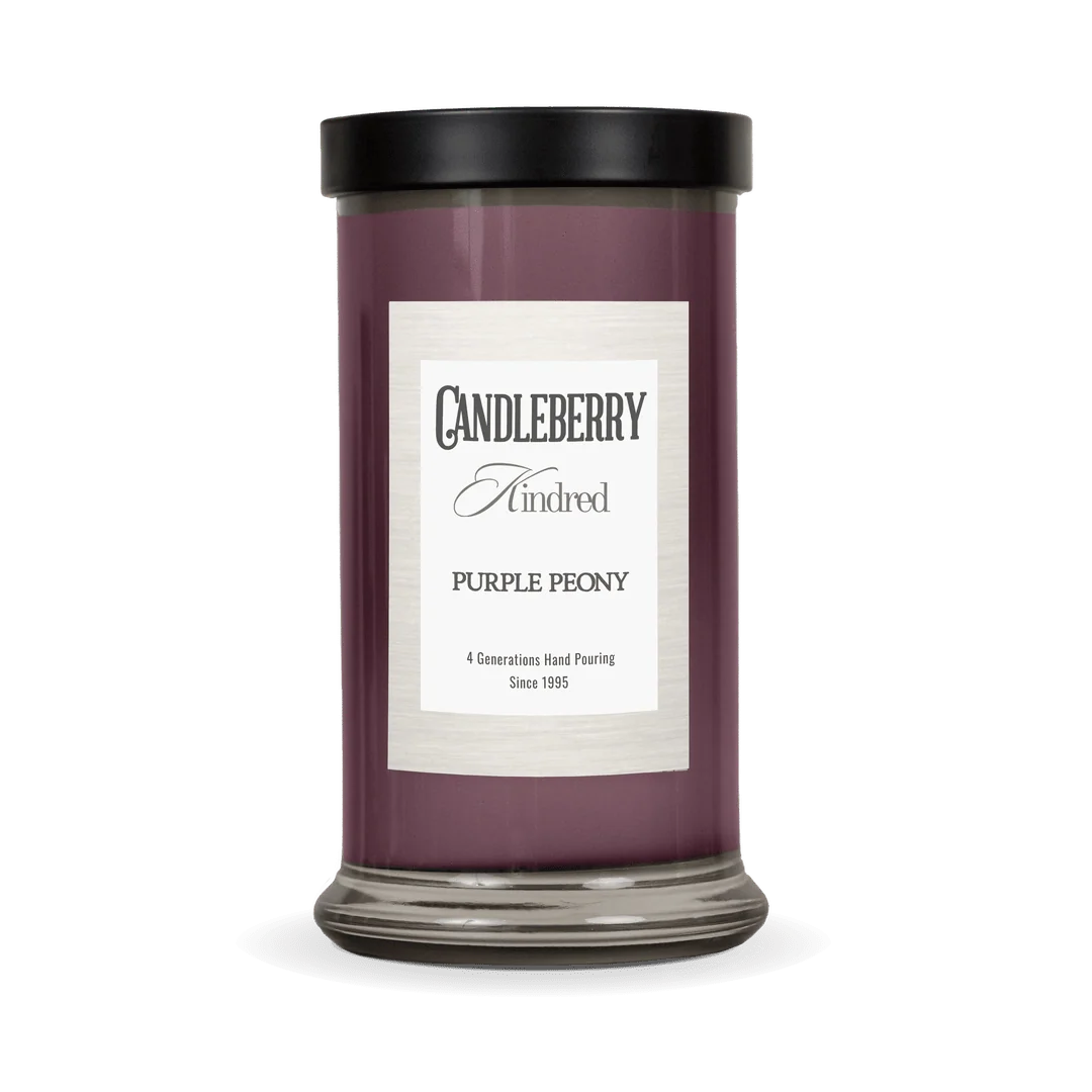 Candleberry Kindred Purple Peony Large Jar Candle