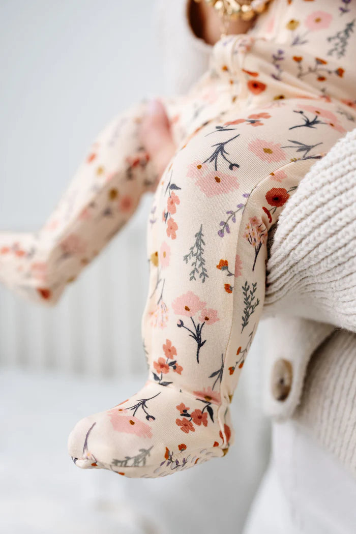Rachel Zipper Footed Romper