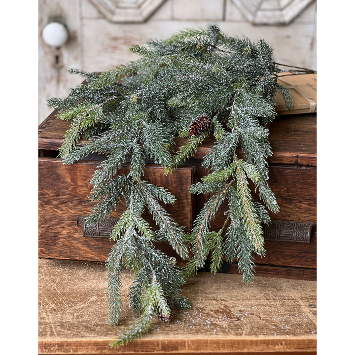 Frosted White Spruce Hanging Foliage