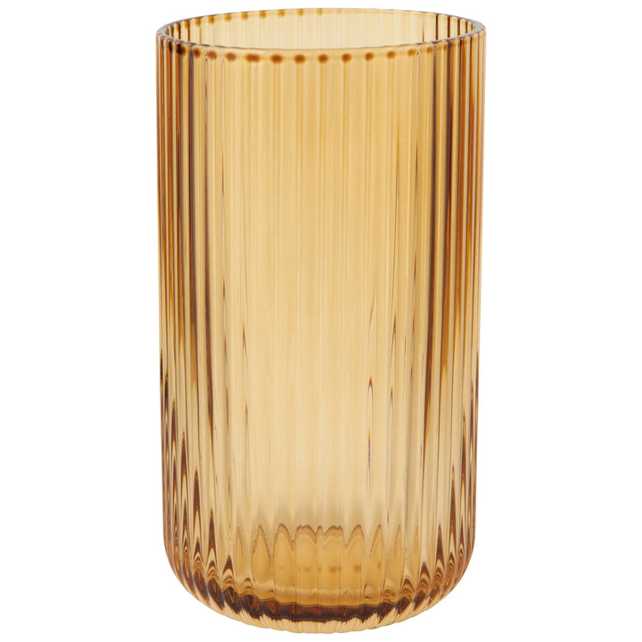 Amber Fluted Tumbler