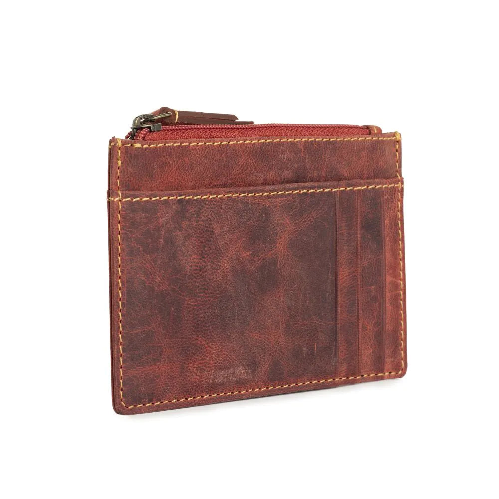 Myra Western Fork Credit Card Holder Red Russet