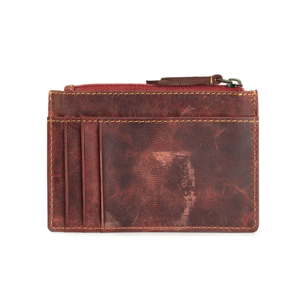 Myra Western Fork Credit Card Holder Red Russet