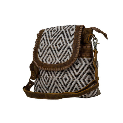 Myra - Sand Weaver Flapped Shoulder Bag