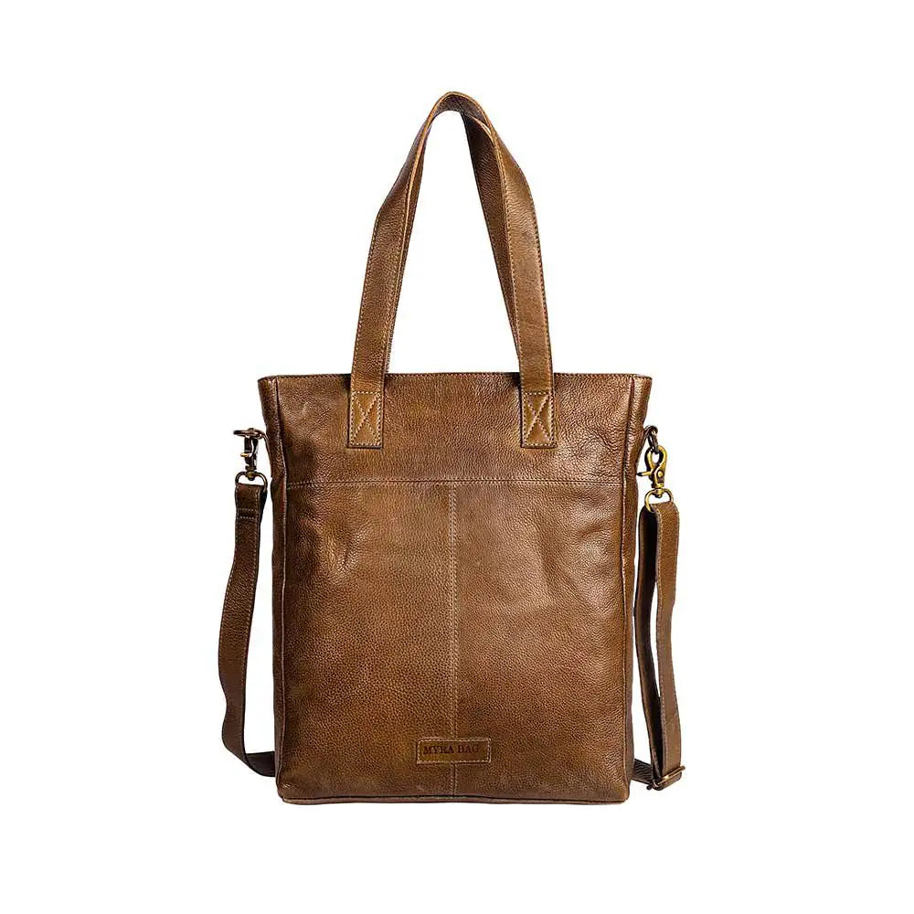 Myra Open Plain Leather Bag