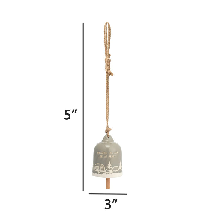Stoneware Hanging Bell Ornament