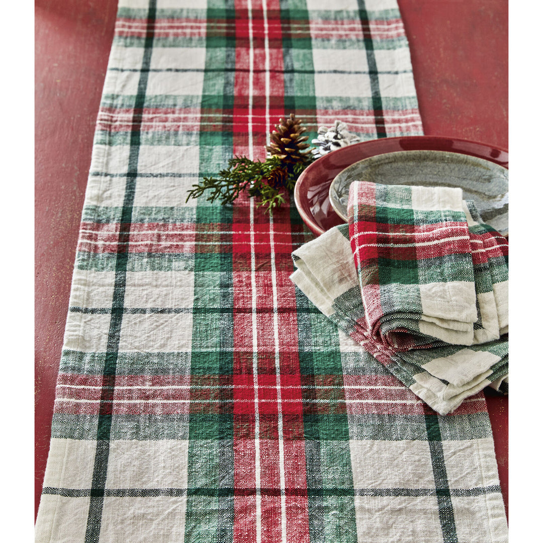 Festive Plaid Table Runner