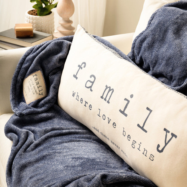 Family Where Love Begins Pillow