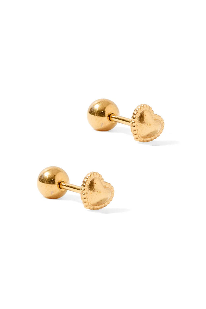 Violet Heart Studs