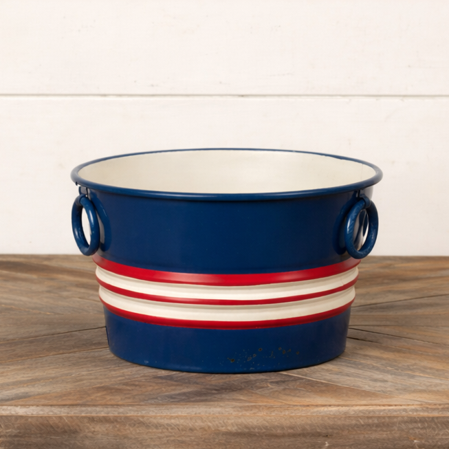 Metal Patriotic Bucket