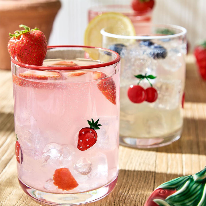 Strawberry Double Old Fashioned Glass