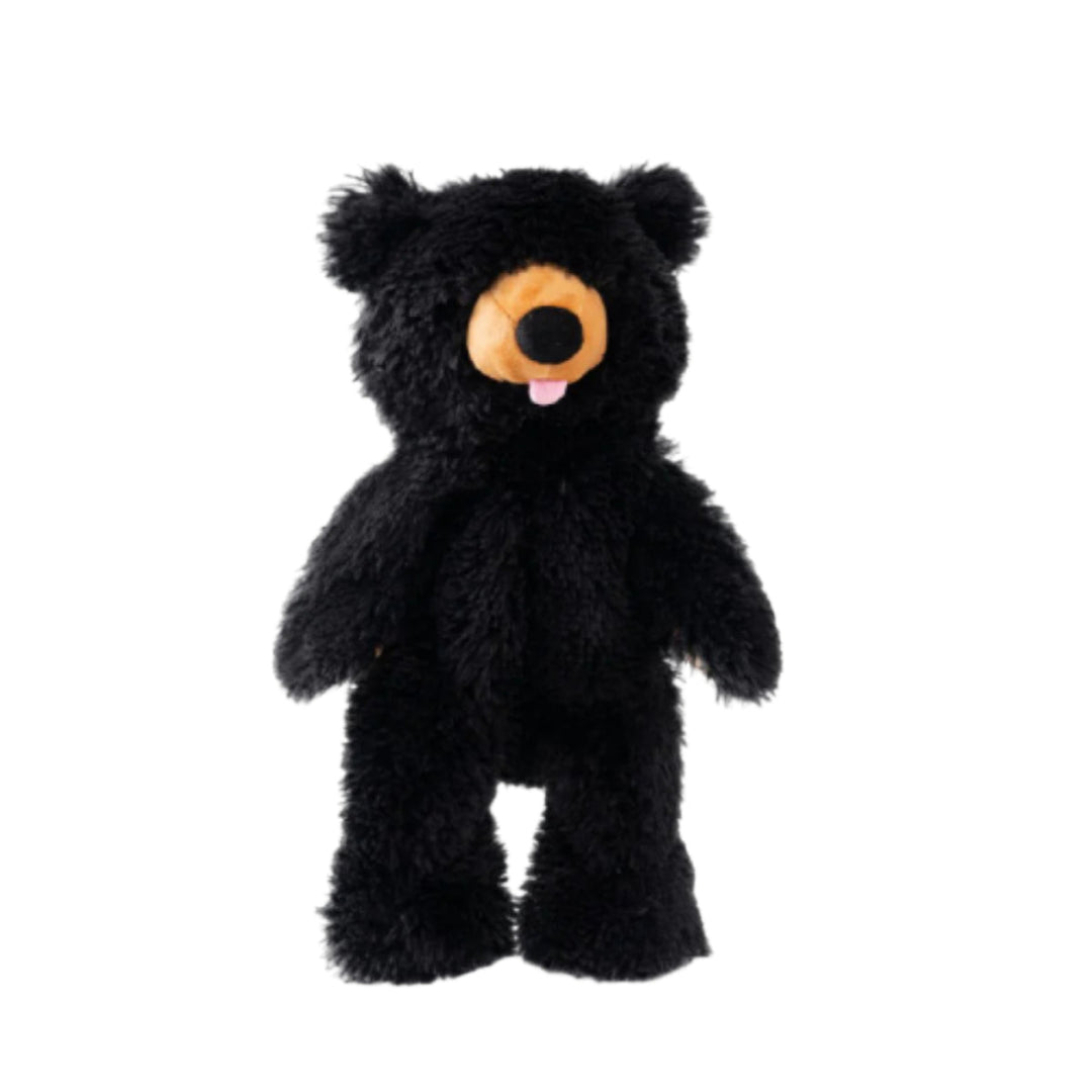 Stuffless Black Bear Dog Toy