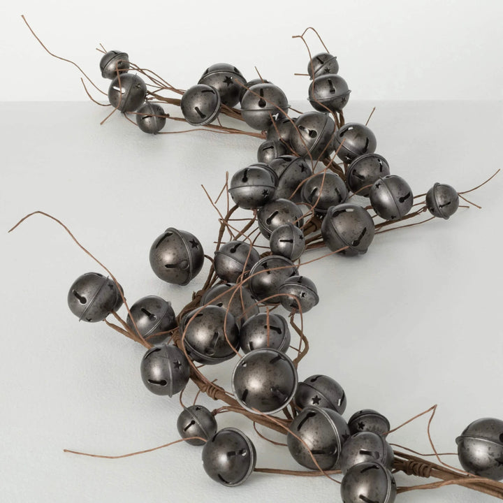 Gray Jingle Bell & Twig Garland