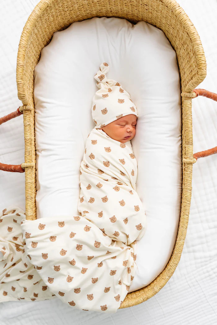 Teddy Bear Swaddle Blanket