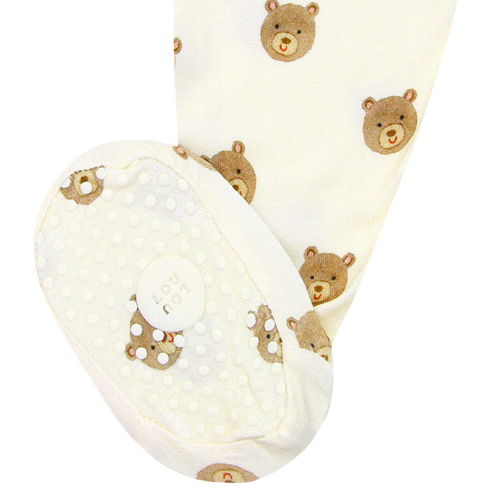 Teddy Bear Zipper Footed Romper