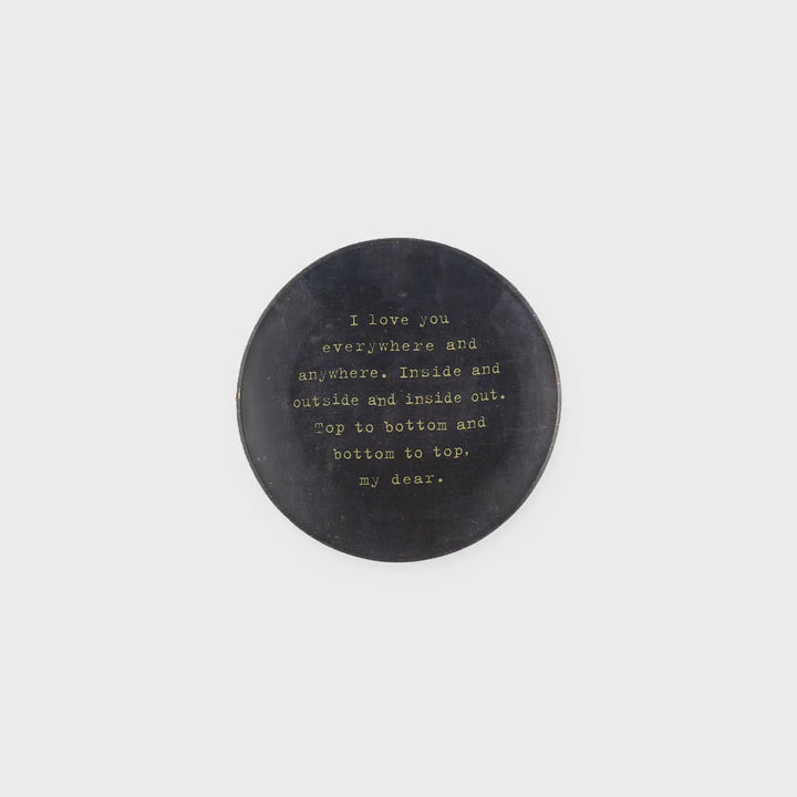 Mini Round Decoupage Quote Plate