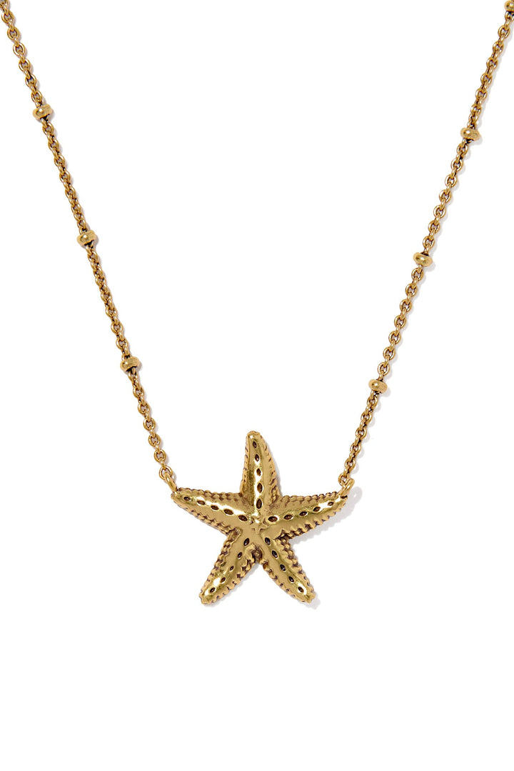 Kendra Scott Parker Starfish Metal Short Pendant Necklace