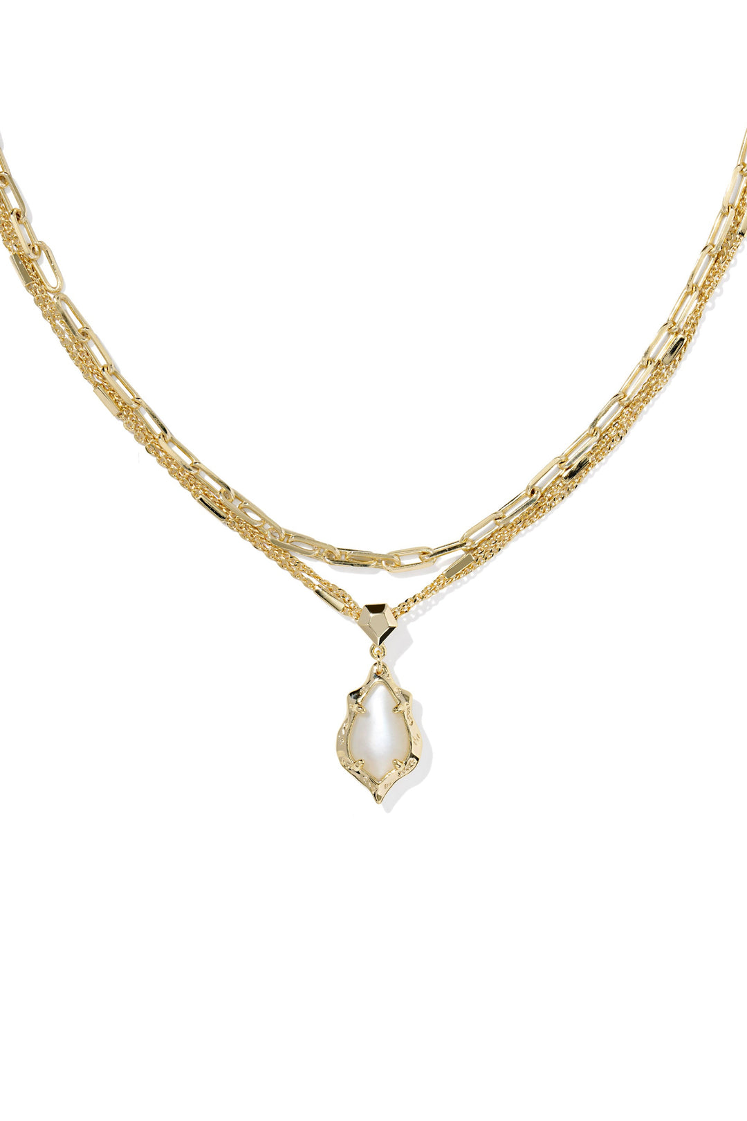 Kendra Scott Adriana Scallop Frame Multi Strand Necklace