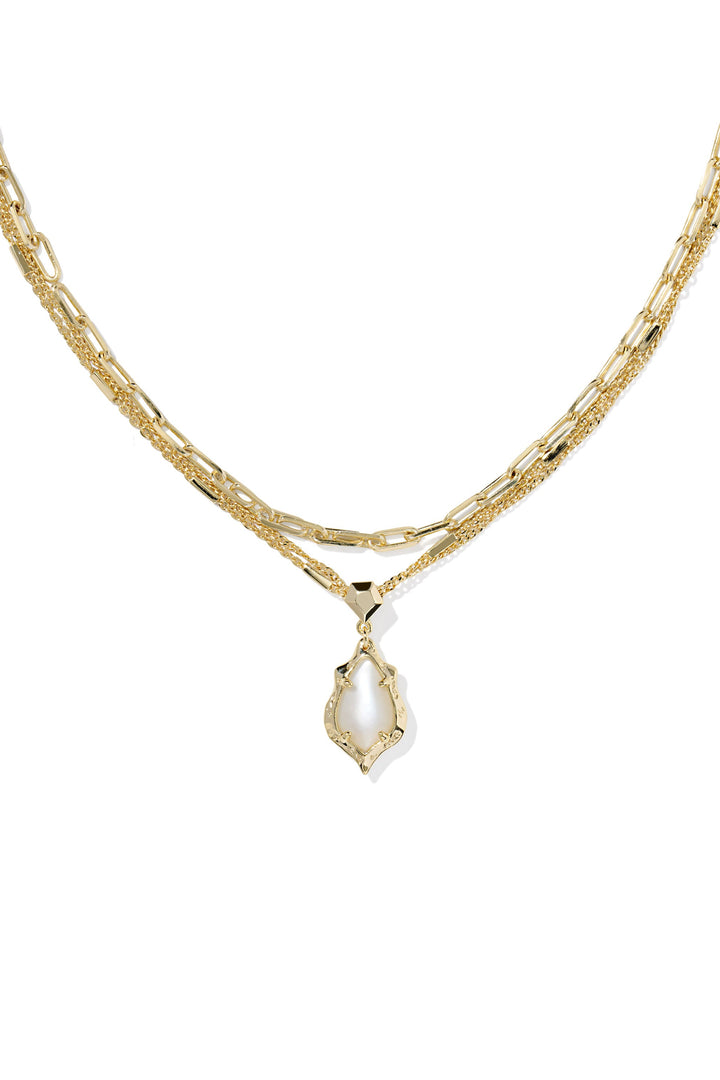 Kendra Scott Adriana Scallop Frame Multi Strand Necklace