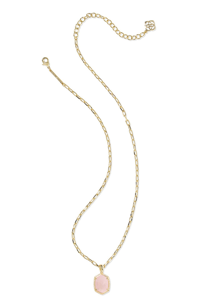 Kendra Scott Daphne Pave Frame Short Pendant Necklace