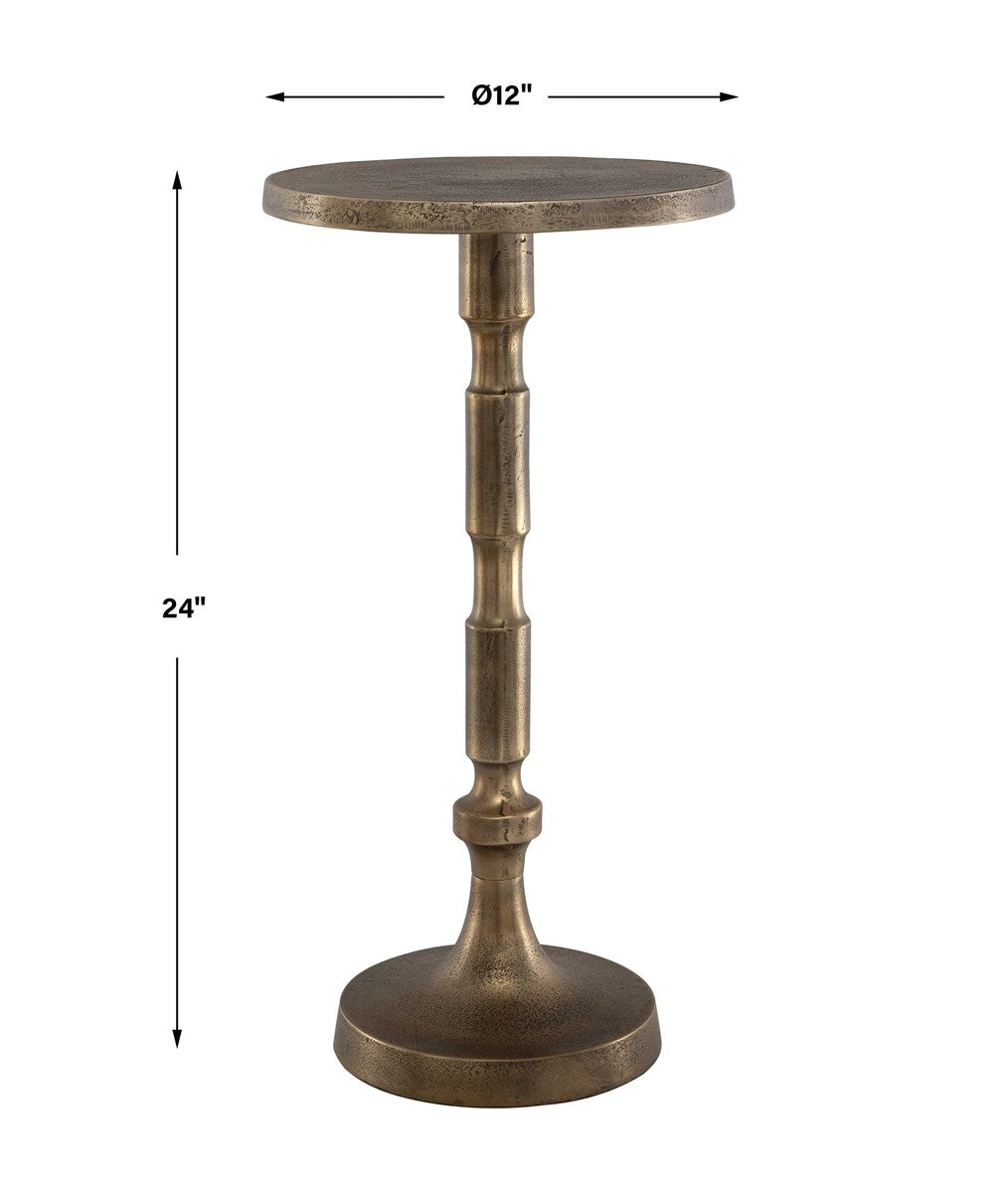 Antique Brass Finished Accent Table - Local Pickup