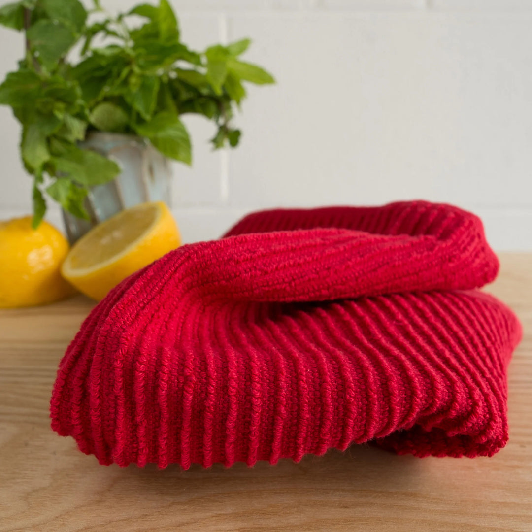 Red Ripple Dishcloth Set