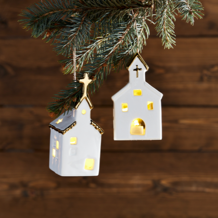 Light Up Church Ornament