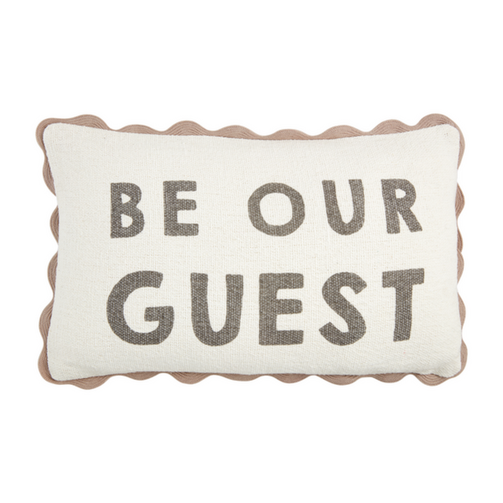 Be Our Guest Lumbar Scalloped Pillow