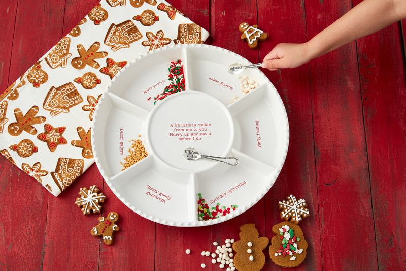 Christmas Cookie Decorating Tray & Spoon Set