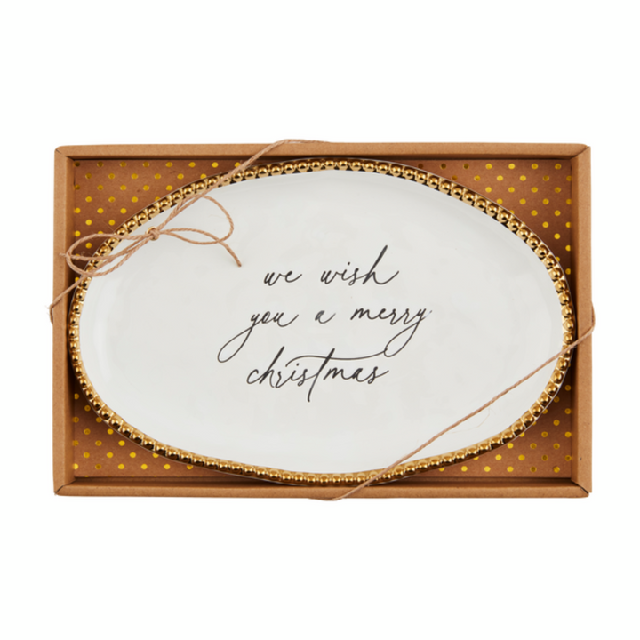 We Wish You A Merry Christmas Sentiment Plate