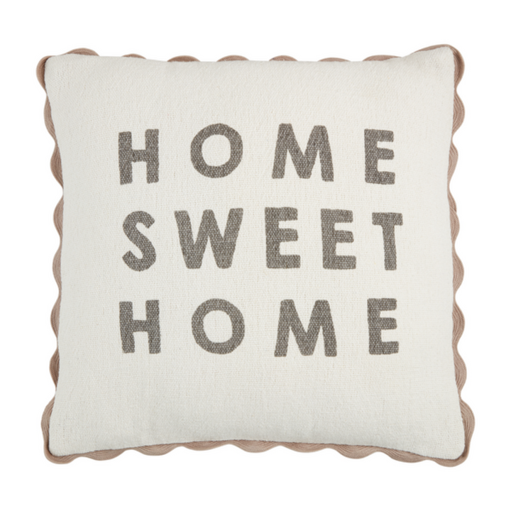 Home Sweet Home Square Scalloped Pillow