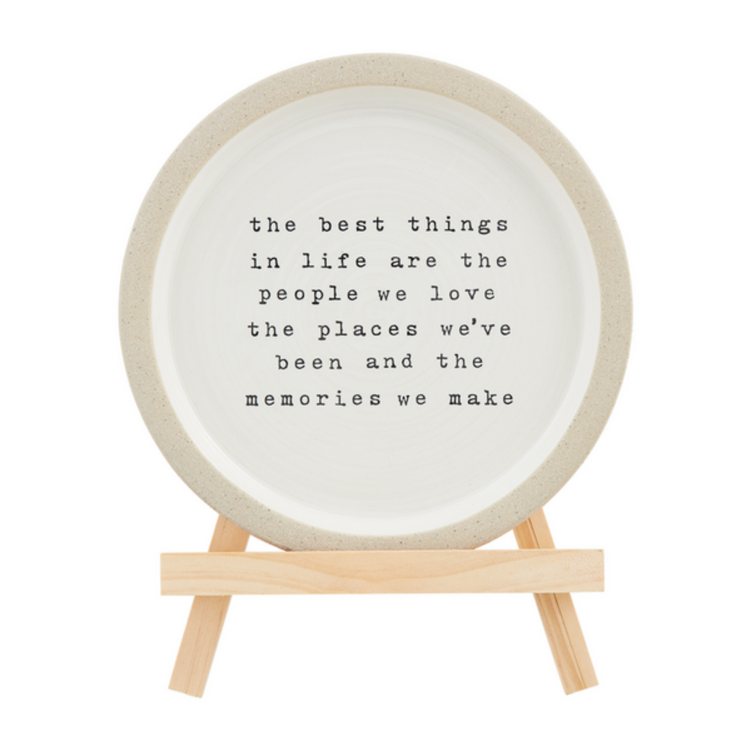 The Best Things In Life  Plate & Easel Set