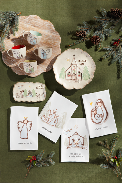 Sketched Christmas Nativity Mug