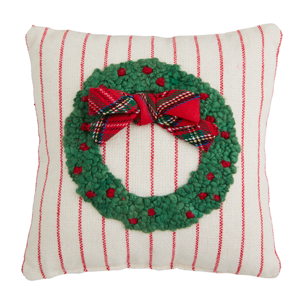 Holiday Cheer Tufted Emblem Pillow